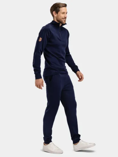 Bilde av WoolLand Geilo Cord Sweater Man Blue Ink